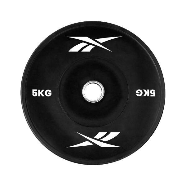 Black rubber bumper plate (With upturned ring ) - 5kg