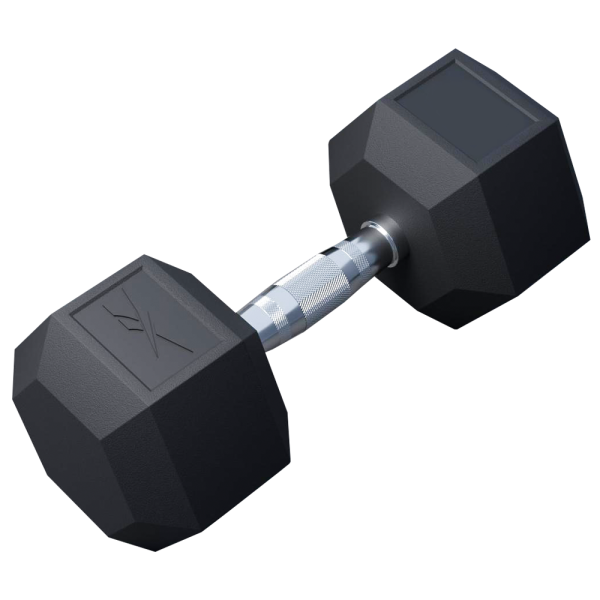 Mancuerna hexagonal recubierta de goma 35kg