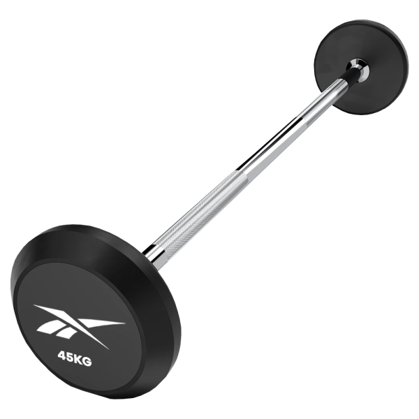 Set de barra recubierto de goma con mango recto de 45 kg